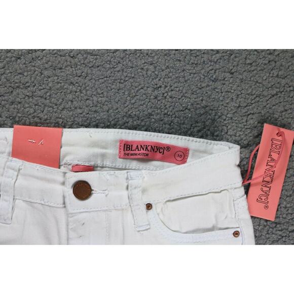 New Blank NYC Shorts Lot of 2 Girls 10 The Mini Astor White Denim Jean Shorts - Picture 6 of 6